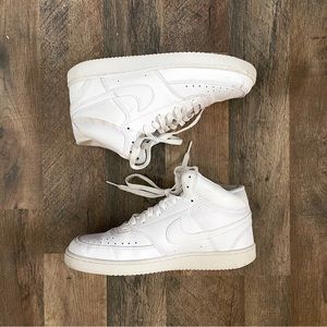 Nike Court Vision Mid-Top white mens sneakers shoes size 8.5